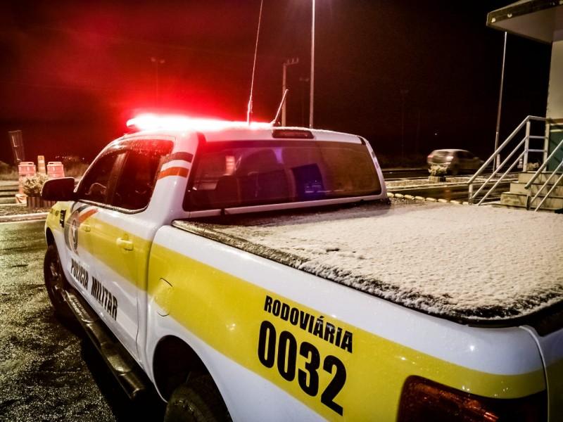Serra do Rio do Rastro registra neve na noite desta quinta