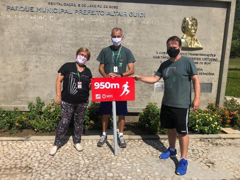 Pistas de ciclismo e corrida do parque Altair Guidi já sinalizadas