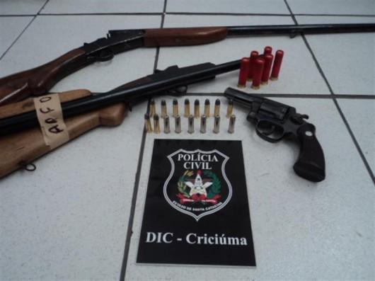 Armas de fogo são encontradas em plantação de fumo