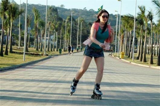 Andar de roller está na moda