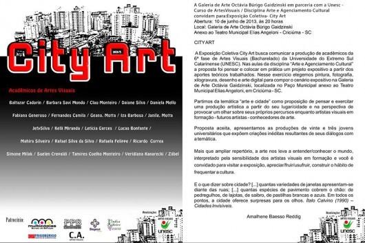 Mostra City Art será aberta nesta segunda-feira 