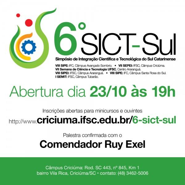 Inscrições abertas para o Simpósio de Integração Científica e Tecnológica