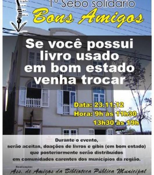 Amigos da biblioteca organizam sebo solidário em Sombrio