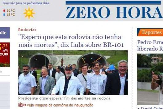 Lula inaugura túnel e 101 gaúcha