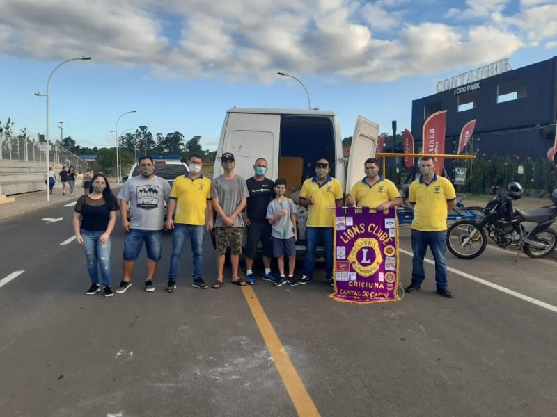 Lions Clube Criciúma Capital do Carvão arrecada 1,5 tonelada de alimentos