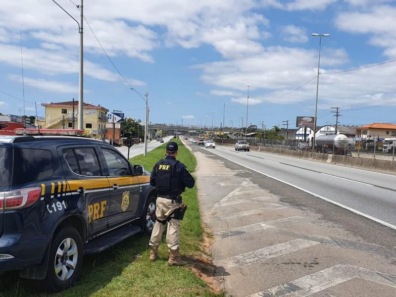  PRF registra lentidão no trecho Sul da BR-101