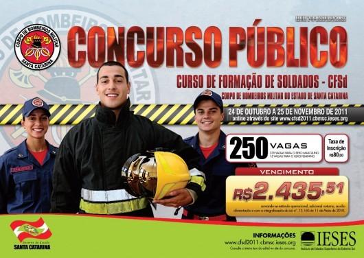 Aberto concurso para bombeiros militares em Santa Catarina