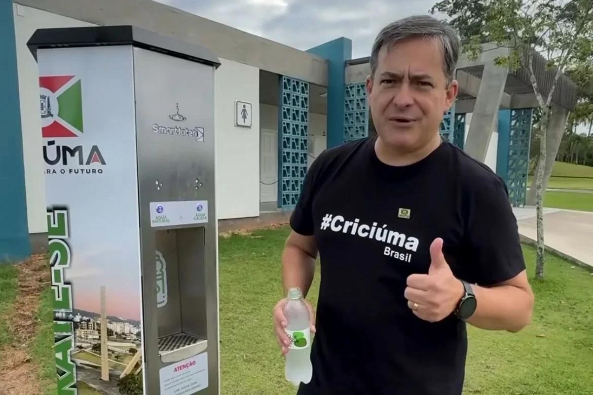 Água quente e bebedouros para cachorros e gatos chegam aos parques de Criciúma