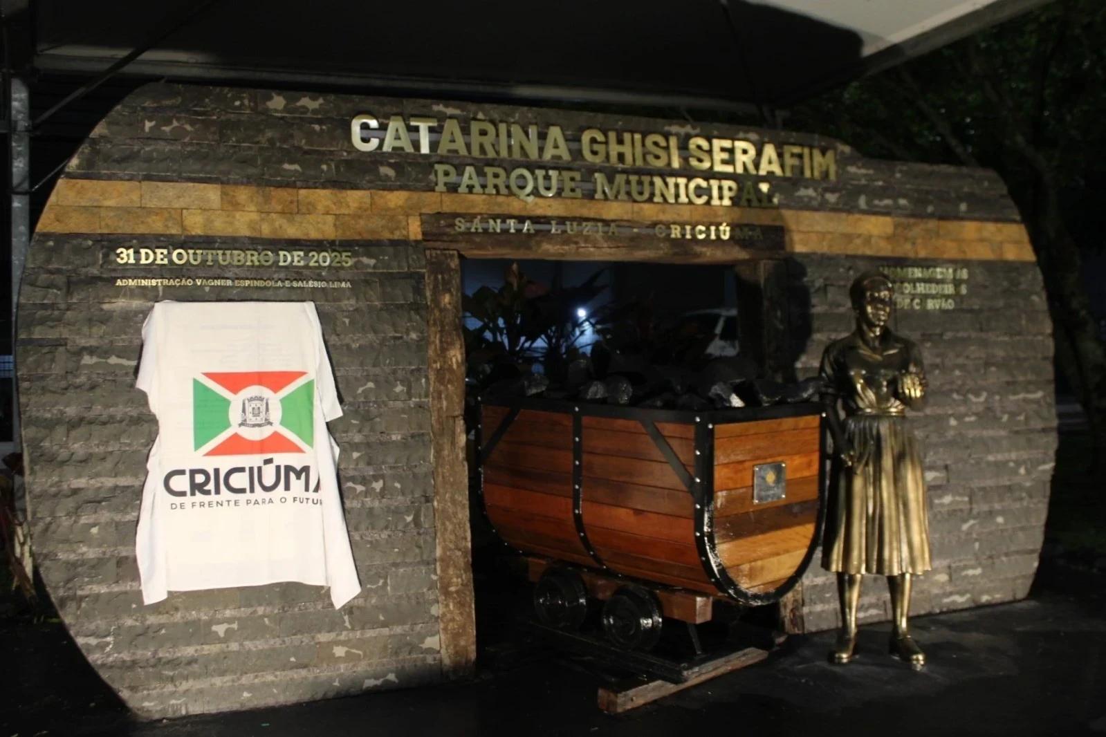 Parque da Santa Luzia: novo espaço de convivência é inaugurado em Criciúma