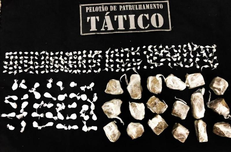 Em Tubarão, PM apreende 200 pedras de crack e 450 gramas de maconha 