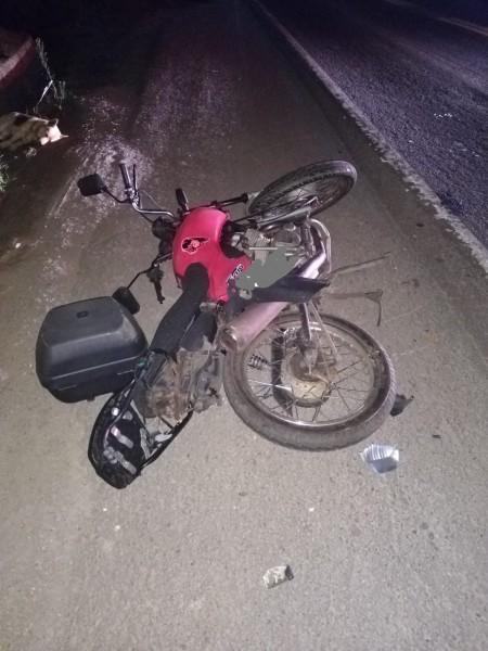 Motociclista atropela cachorro, cai e acaba atingido por veículo na SC-446 em Siderópolis 
