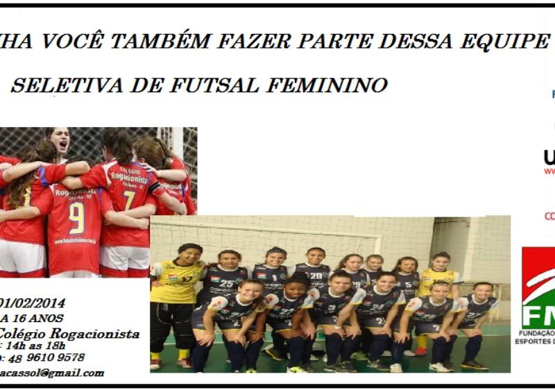 Time de futsal de Criciúma prepara seletiva