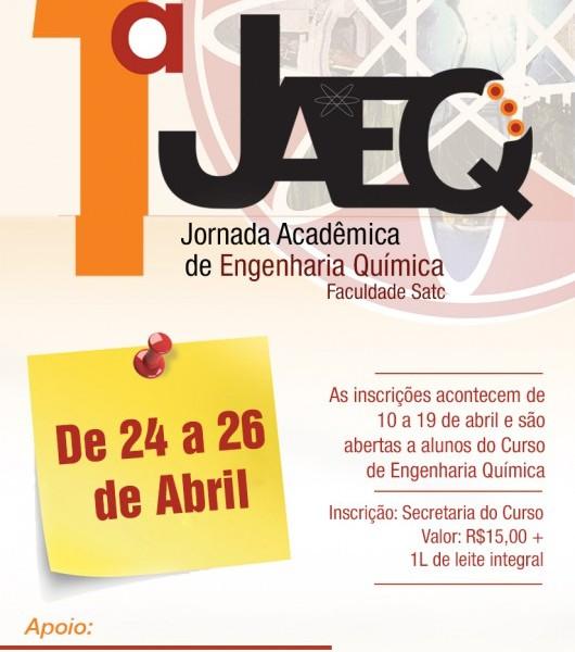 Engenharia Química da Satc promove a 1ª Jornada Acadêmica
