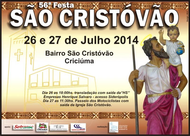 Tradicional festa de São Cristóvão ocorre neste fim de semana