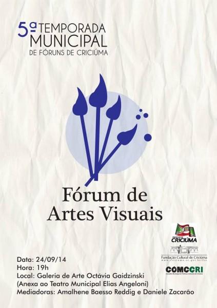 Fórum de Artes Visuais será realizado nesta quarta