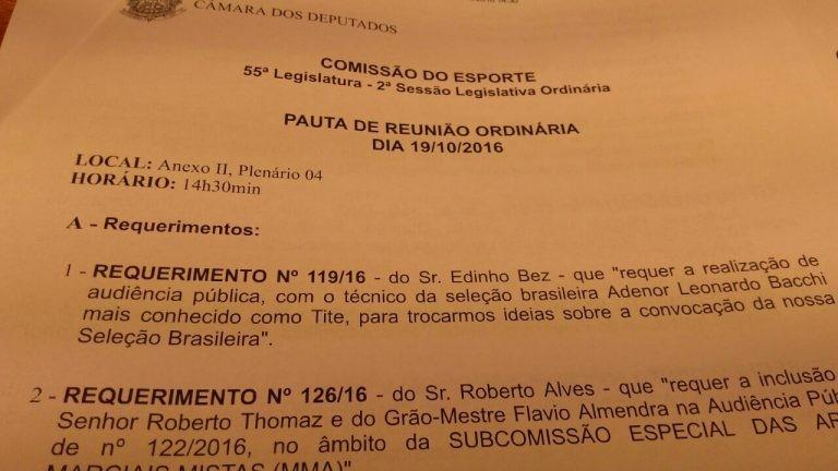 Edinho Bez pede audiência pública com Tite para discutir seleção brasileira