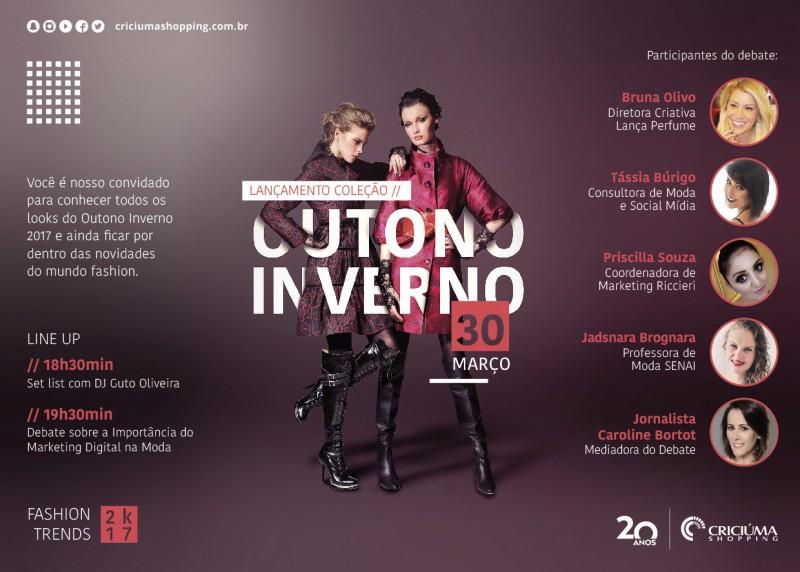 Criciúma Shopping prepara lançamento Outono/Inverno 2017