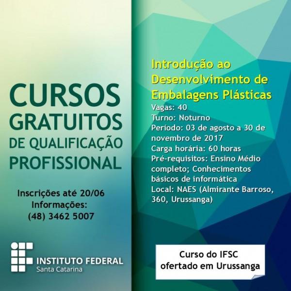 Inscrições para curso do IFSC em Urussanga continuam abertas