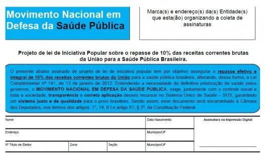 Diocese de Criciúma abraça causa do movimento Saúde Mais Dez