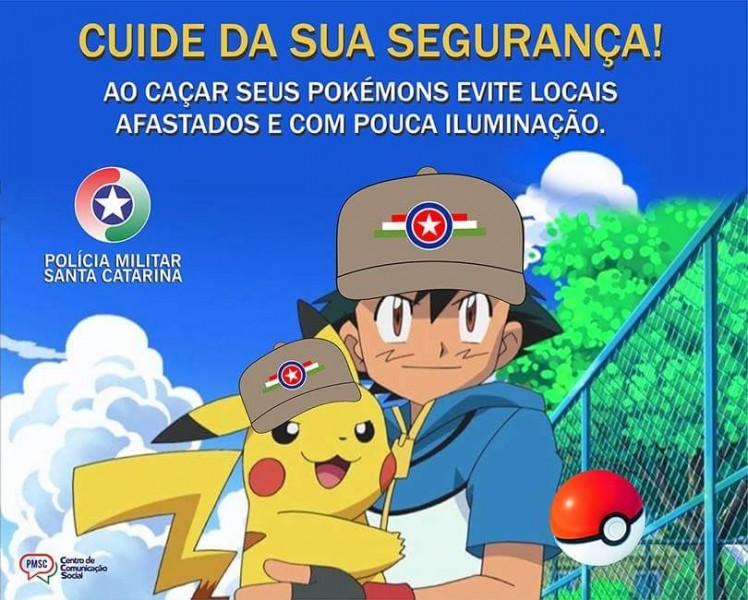 Polícia Militar alerta sobre os riscos do Pokémon Go