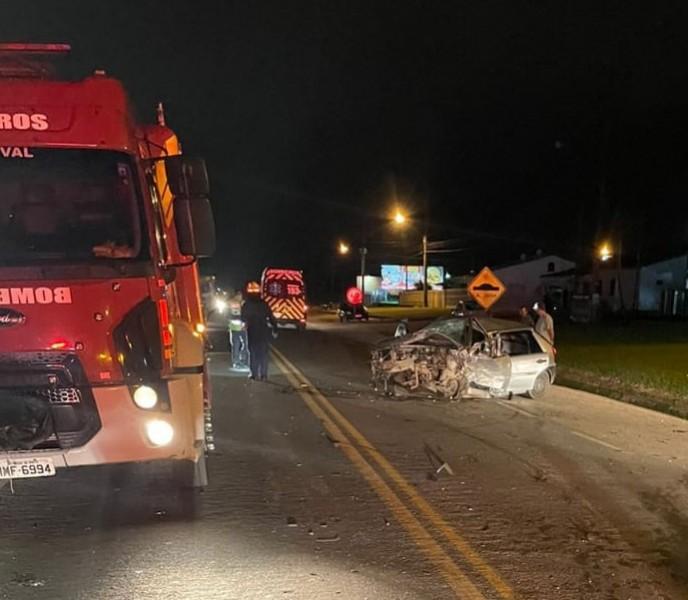 Motorista é internado em estado grave após colisão na SC-108 em Braço do Norte