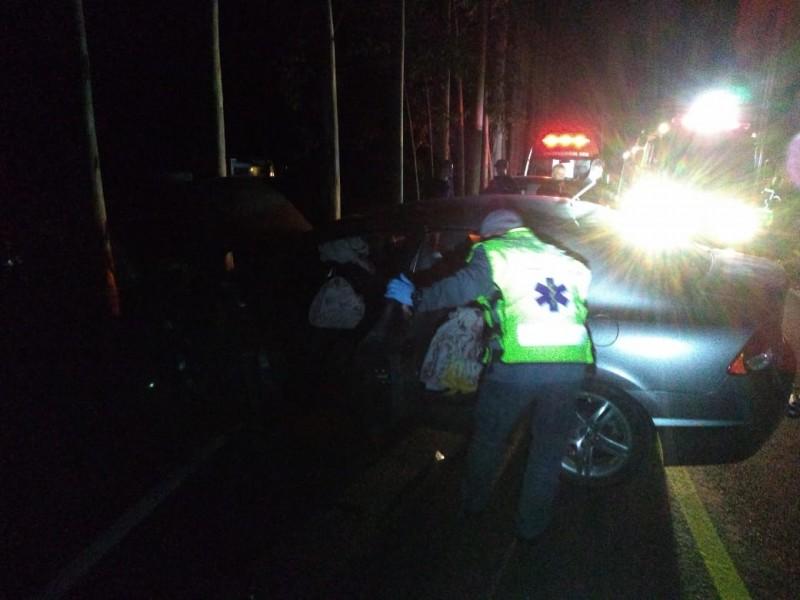 Motorista perde o controle da direção e colide contra uma árvore em São Ludgero