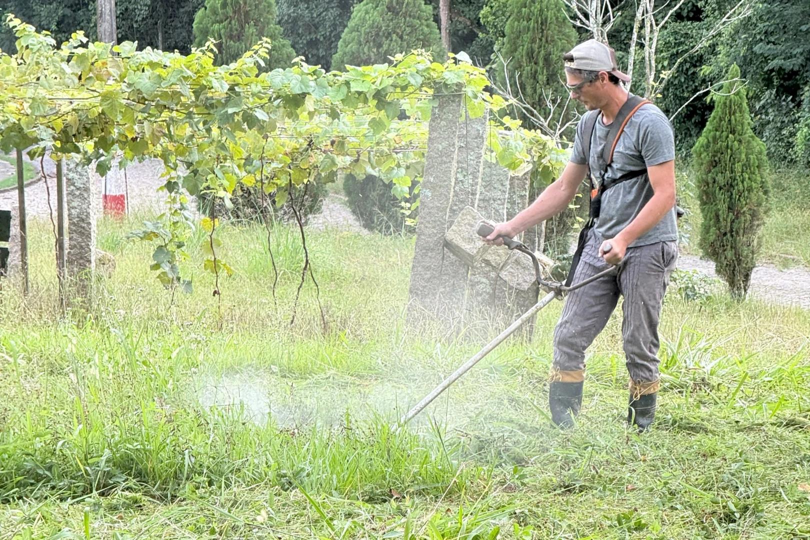 Mutirão mobiliza voluntários no Parque Municipal de Urussanga