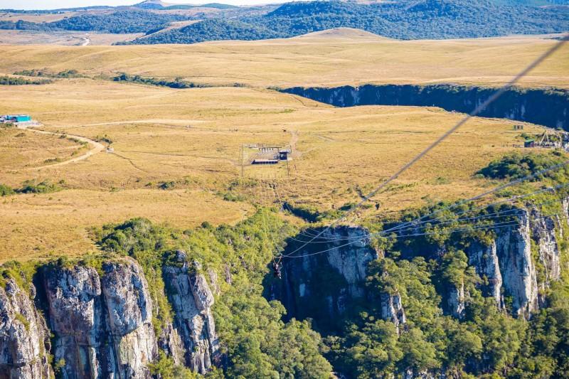 Tirolesa mais alta das Américas é lançada dentro do Parque Nacional da Serra Geral