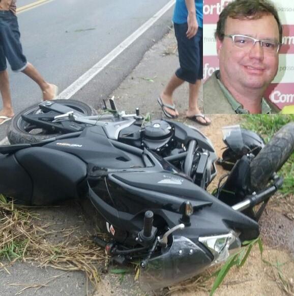 Motociclista morre ao sair da pista e colidir em barranco