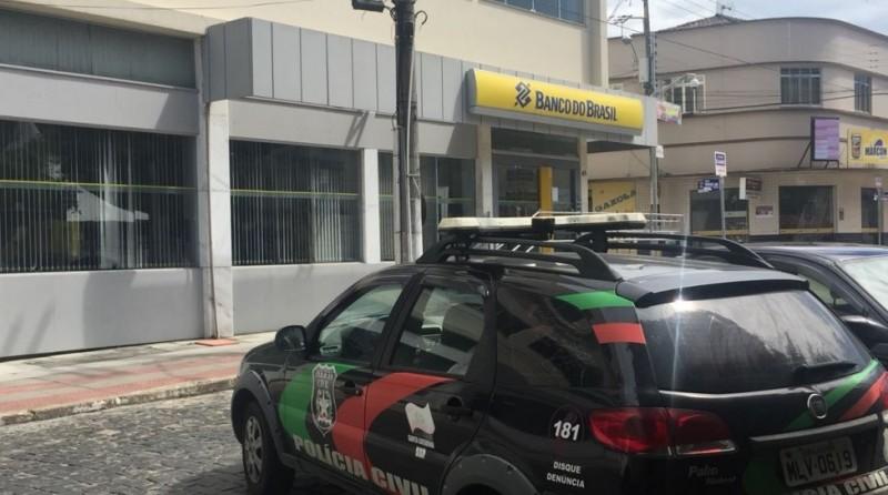 Tentativa de arrombamento no Banco do Brasil