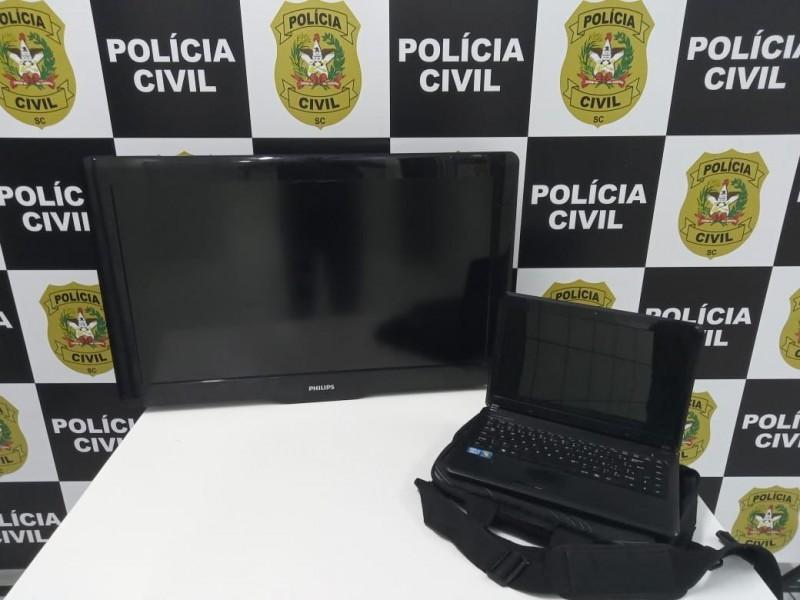 Polícia Civil recupera TV e notebook furtados do Cras de Orleans