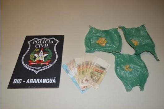 Traficante é preso pela equipe da Polícia Civil de Araranguá