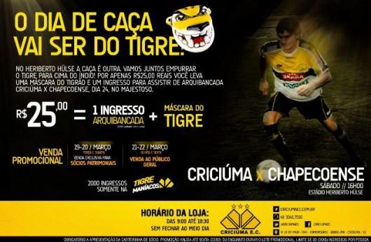 Tigre lança promoção de ingressos para duelo com a Chapecoense