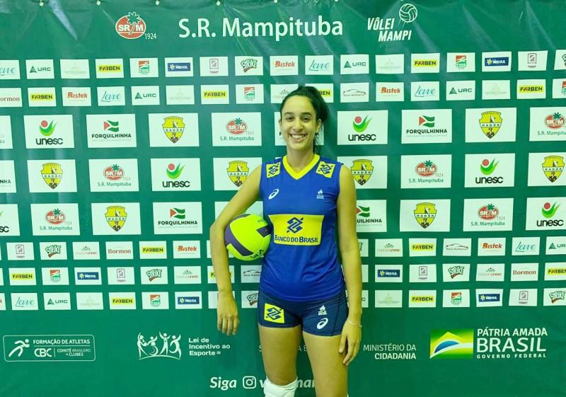 Atleta do Vôlei Mampi é convocada para a seleção brasileira Sub-19
