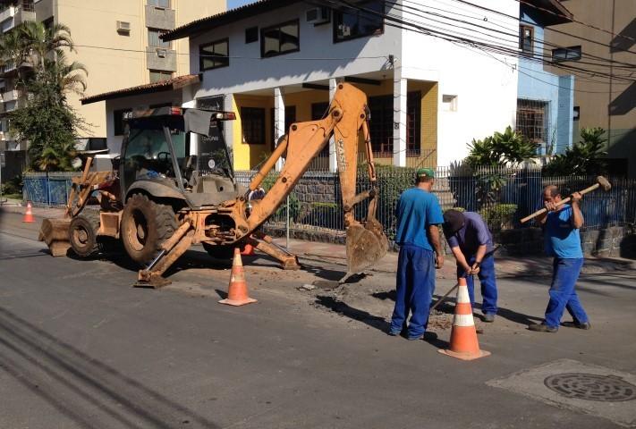 Obra na região central provocará falta de água