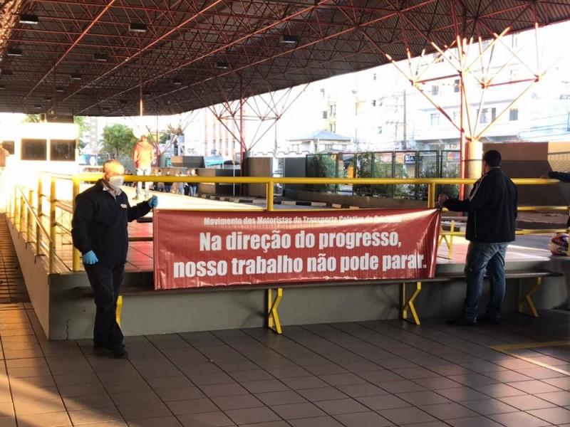 Funcionários do transporte coletivo organizam novo protesto em Criciúma 