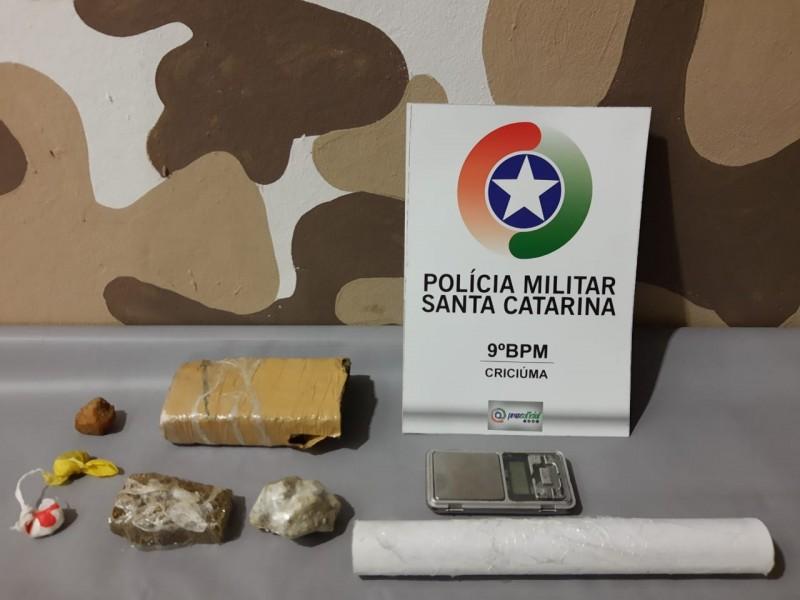 Com auxílio do cão Flecha, PM localiza quase meio quilo de maconha no bairro Paraíso 