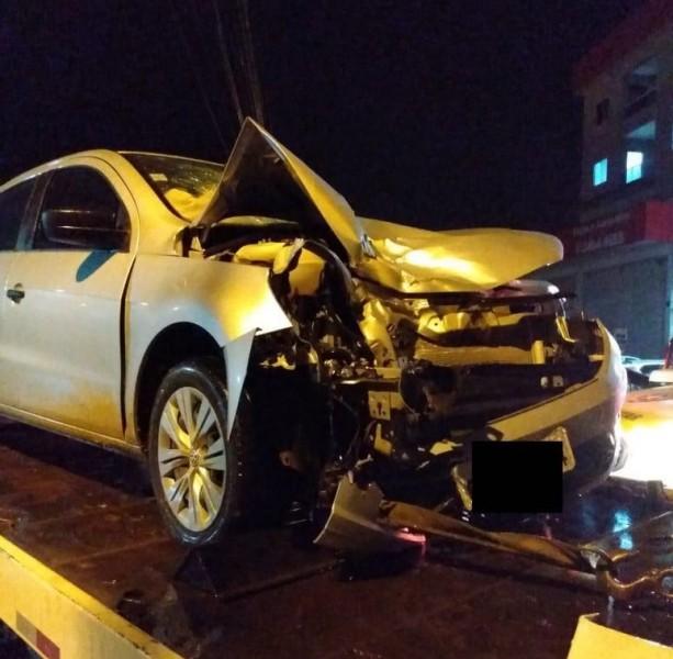 Colisão frontal entre carro e moto é registrada na SC-390, em Lauro Müller