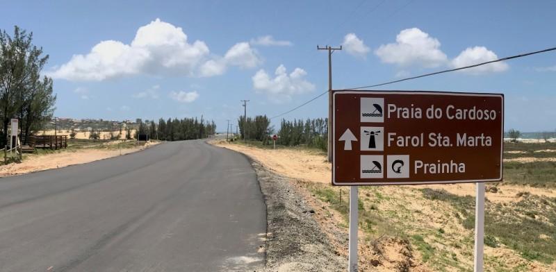 Pavimentação do acesso ao Farol de Santa Marta será inaugurada