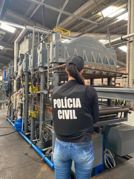 Máquina industrial avaliada em 1,2 milhão é recuperada pela Polícia Civil 