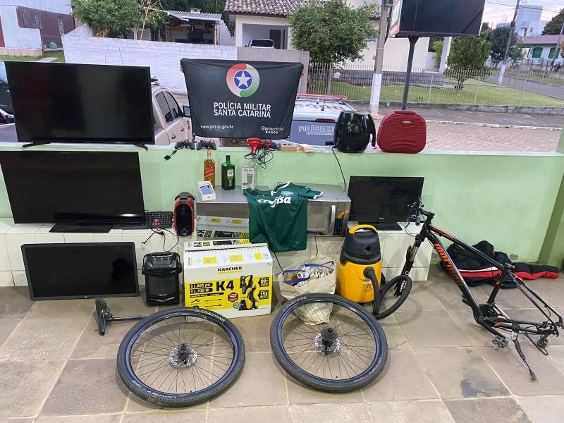 PM de Criciúma recupera objetos furtados em Cocal do Sul