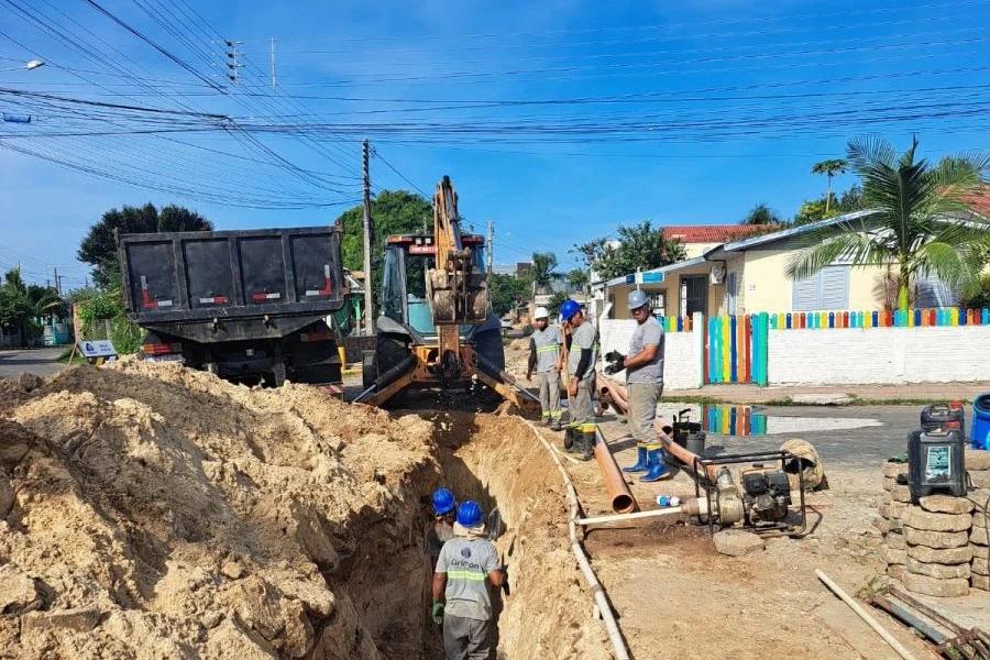 Casan segue com implantação da rede de esgoto em Passo de Torres