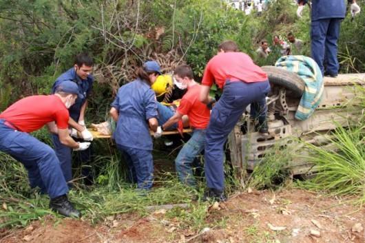 Saída de pista deixa cinco feridos no Anel Viário