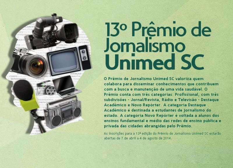 Unimed lança 13° Prêmio de Jornalismo
