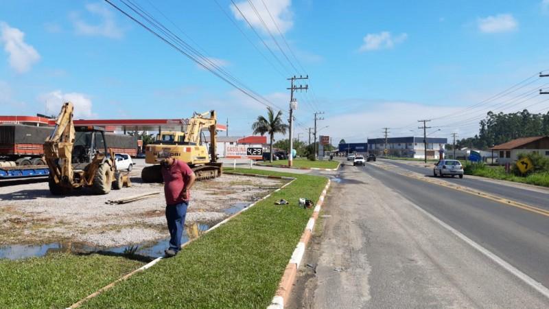 SC-445 será interditada para obras de drenagem pluvial