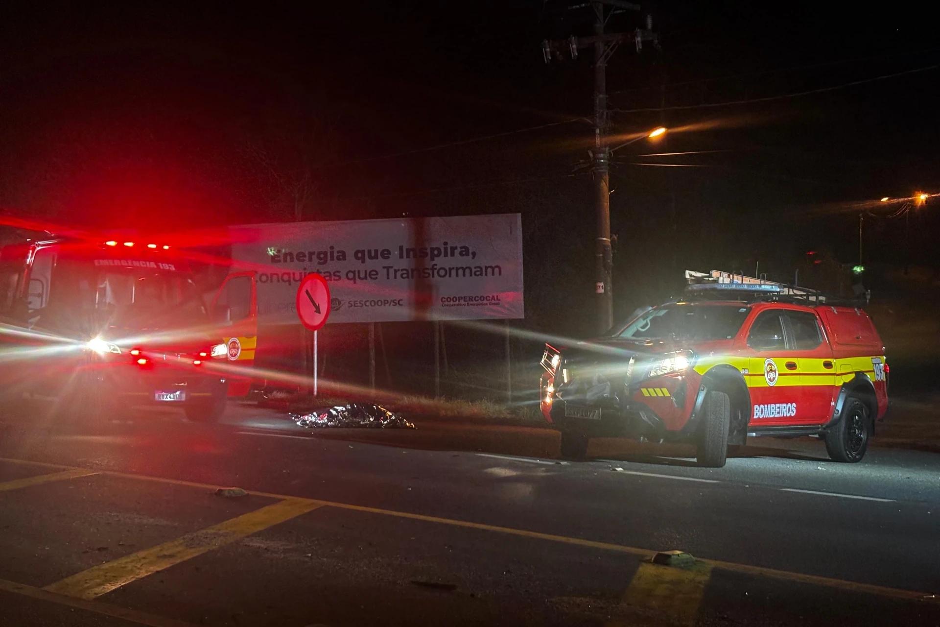 Ciclista morre atropelado por carro em Criciúma