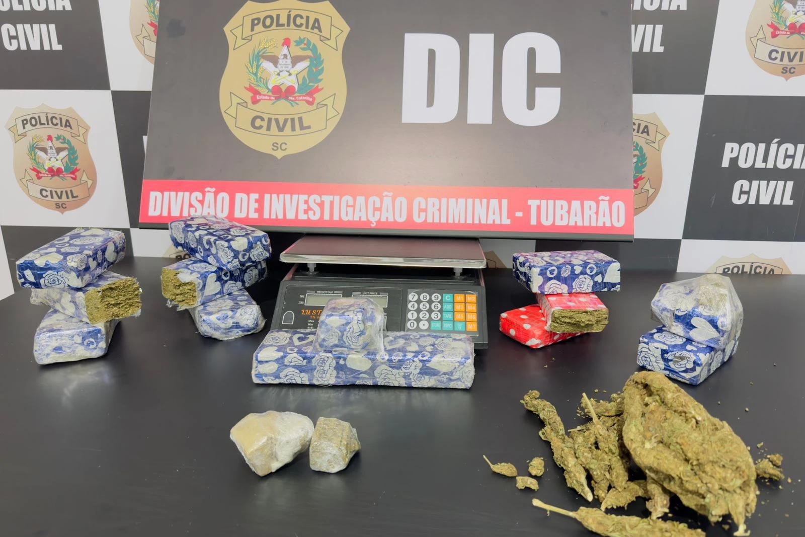 Jovem é preso com grande quantidade de droga em operação da Polícia Civil