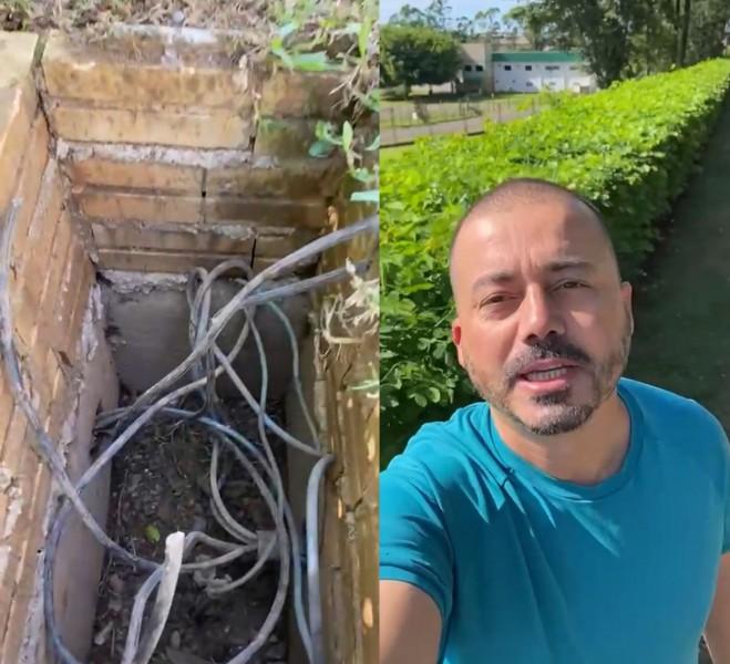 “Não dá mais para trabalhar”, empresário criciumense se revolta após terceiro furto seguido de fios 