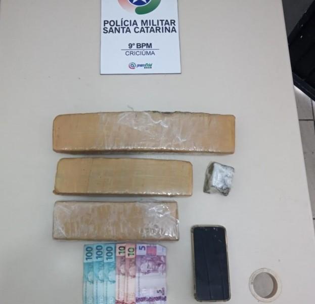 Casal é preso com dois quilos de maconha no bairro Paraíso