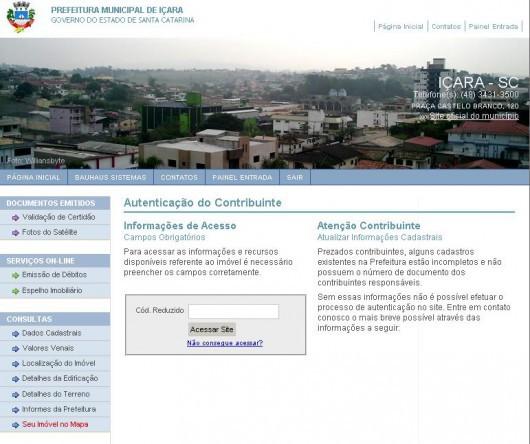 Boletos do IPTU de Içara estão à disposição do contribuinte via Internet 